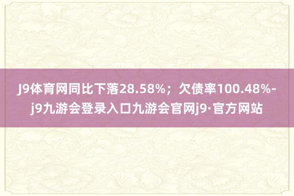 J9体育网同比下落28.58%；欠债率100.48%-j9九游会登录入口九游会官网j9·官方网站